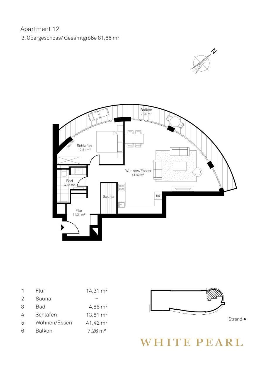 White Pearl Apartment 3.12 蒂门多弗施特兰德 外观 照片